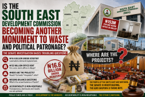 Read more about the article Is the South East Development Commission Becoming Another Monument to Waste and Political Patronage? The Senate Investigation Raises Troubling Questions