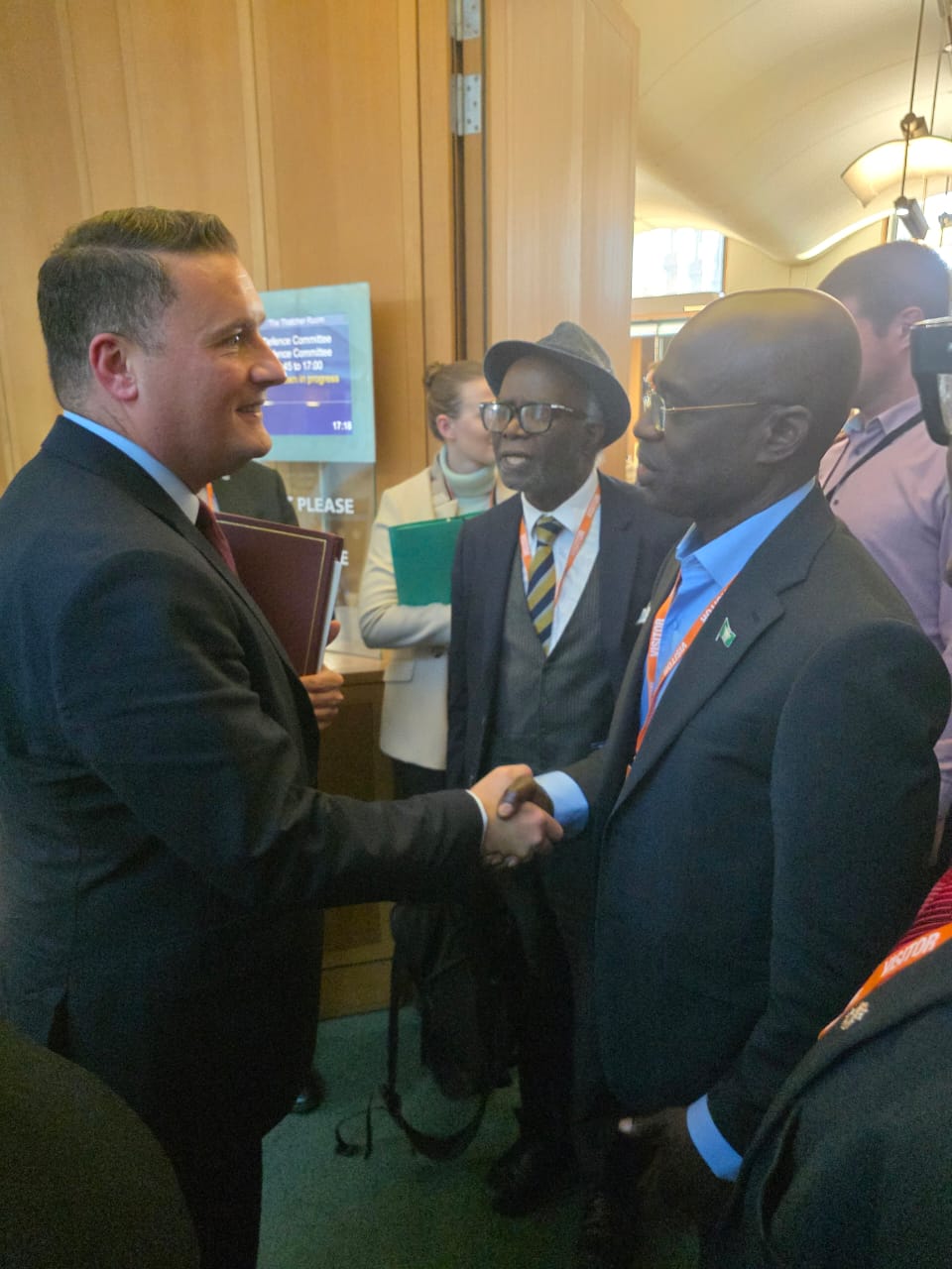 You are currently viewing Benue Governor Hyacinth Alia Meets UK Defence Secretary Wes Streeting at Westminster Parliament