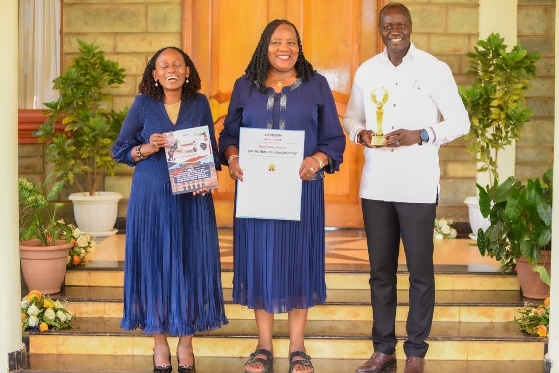 You are currently viewing London Political Summit and Awards Presents Posthumous Honour to Raila Odinga’s Widow in Kenya